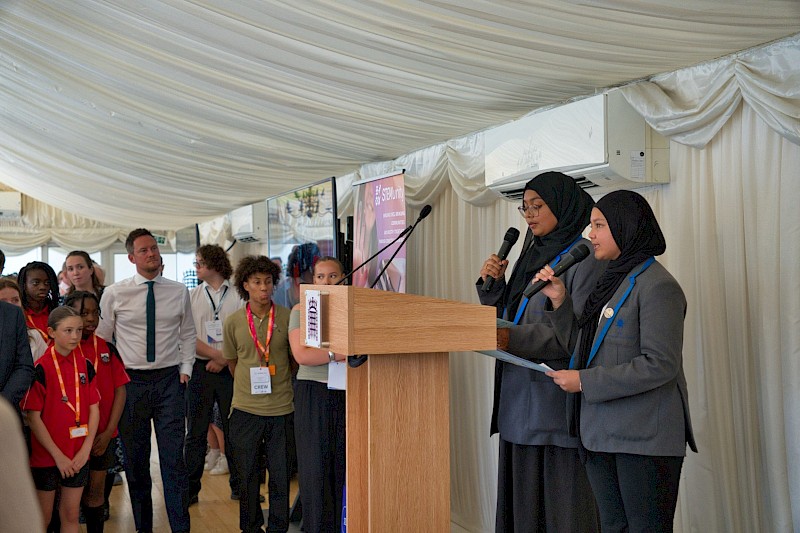 Portsmouth Academy students speak to STEM leaders at the Houses of Parliament for celebration event