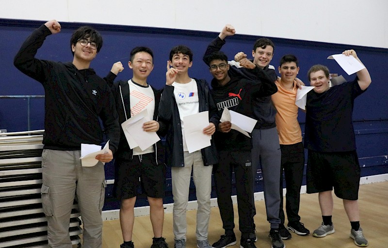Students at The Portsmouth Academy look to the future as they collect GCSE results