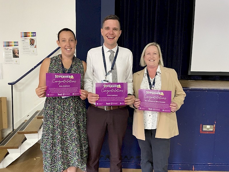 Staff at The Portsmouth Academy honoured in Thank a Superhero scheme