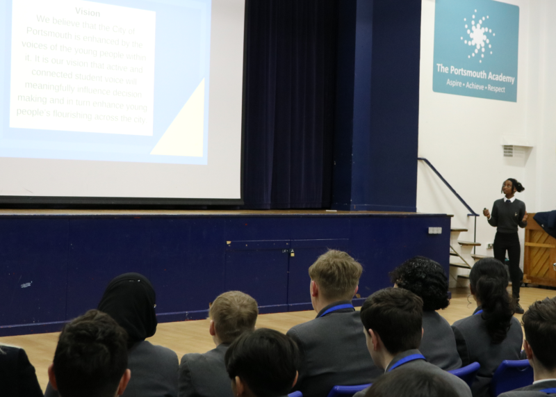 Ambitious pupil campaigns to be Member of Youth Parliament and voice of young people in Portsmouth