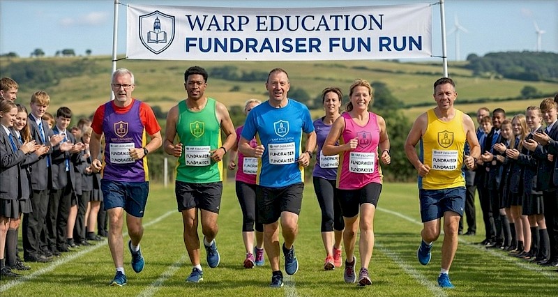 Staff and Parents Sprint for the Finish Line